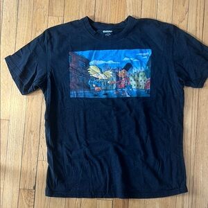 Nickelodeon Black Tee with Cartoon Print